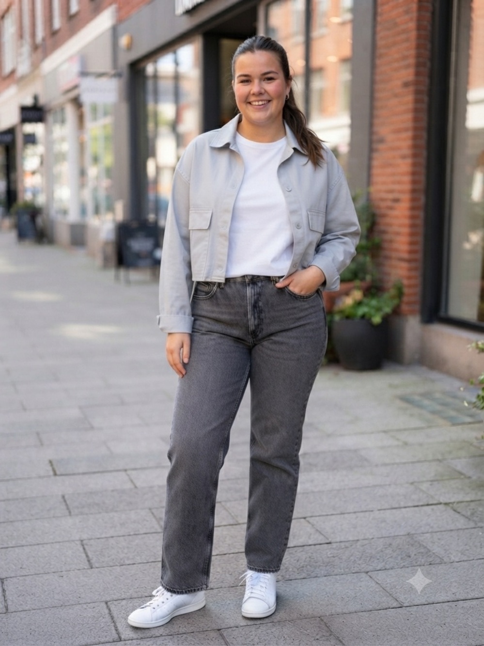 Levi Premium 80s Mom Jeans - Gray Wash